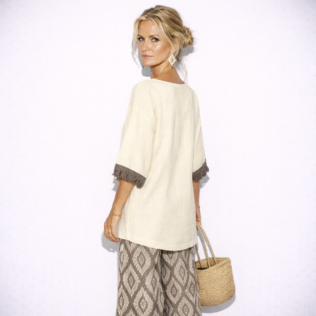 Lunea Mode® |The Catherine Elegant Bohemian Print Two-Piece Set