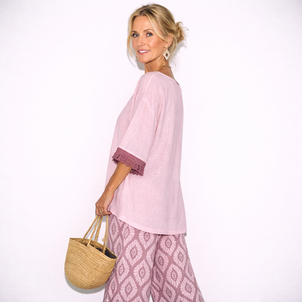Lunea Mode® |The Catherine Elegant Bohemian Print Two-Piece Set