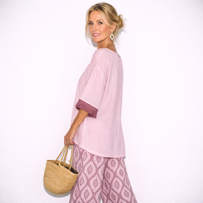 Lunea Mode® |The Catherine Elegant Bohemian Print Two-Piece Set