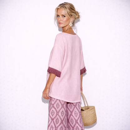 Lunea Mode® |The Catherine Elegant Bohemian Print Two-Piece Set