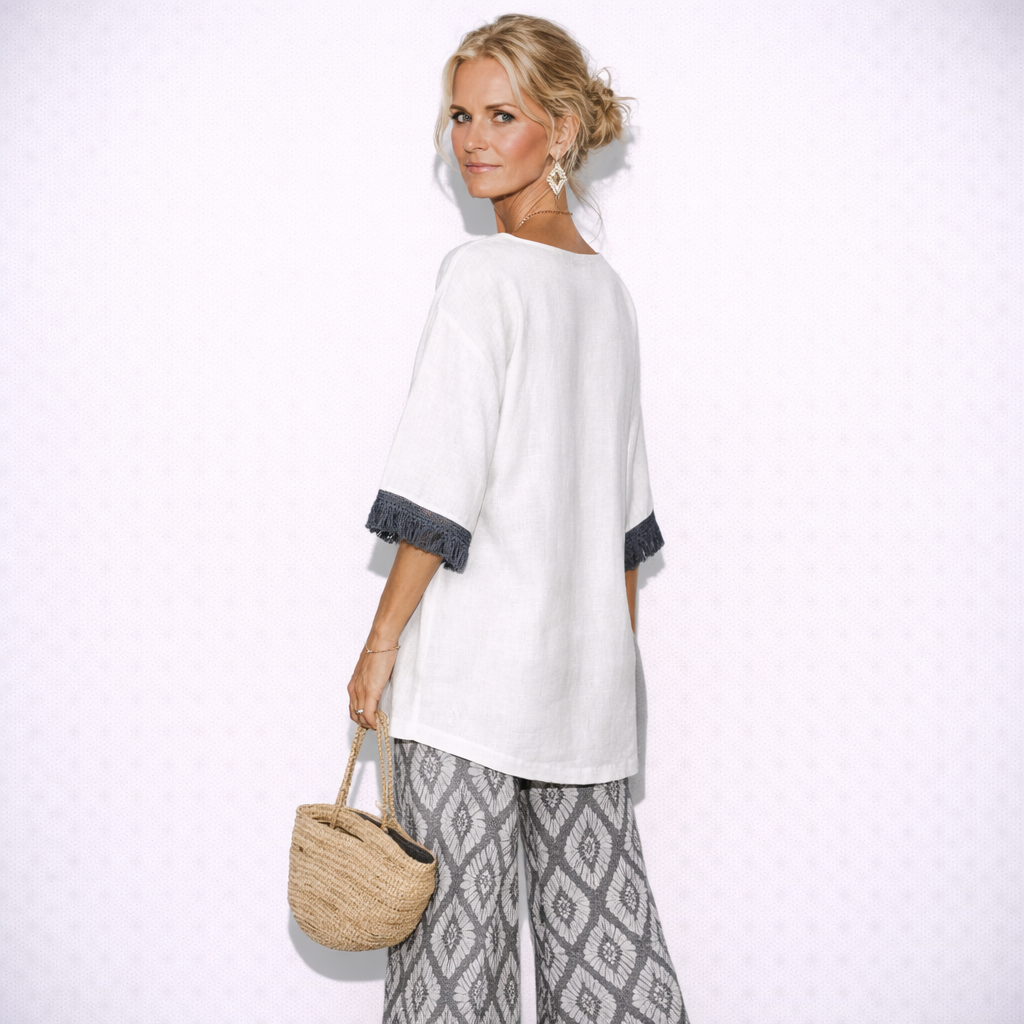 Lunea Mode® |The Catherine Elegant Bohemian Print Two-Piece Set