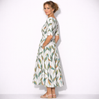 Lunea Mode® | The Josephine Floral Print A-Line Midi Dress