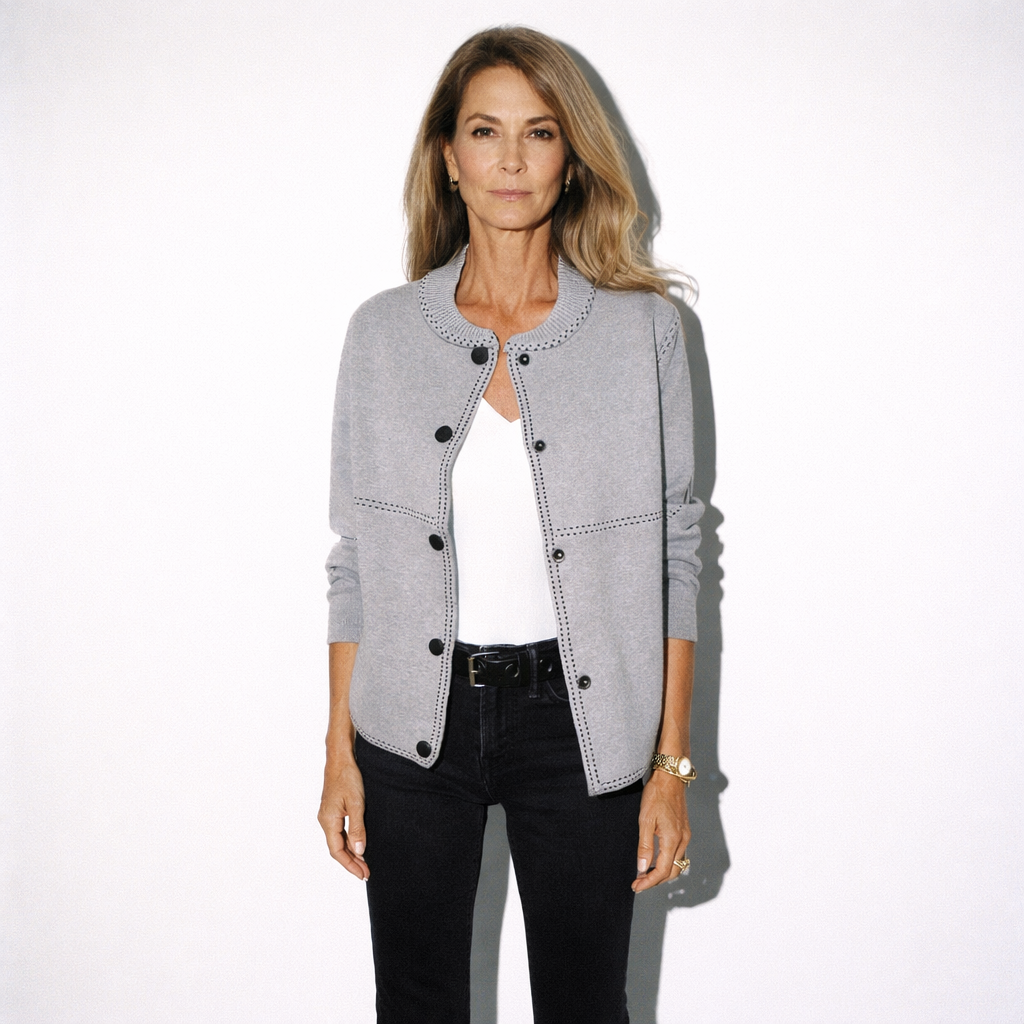 Lunea Mode® | Elaria™ Timeless Button Front Knit Cardigan