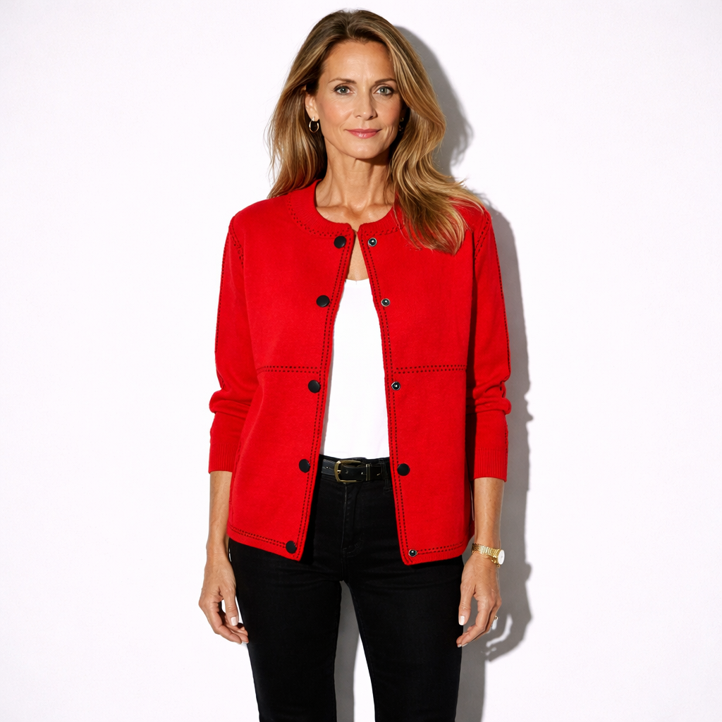 Lunea Mode® | Elaria™ Timeless Button Front Knit Cardigan