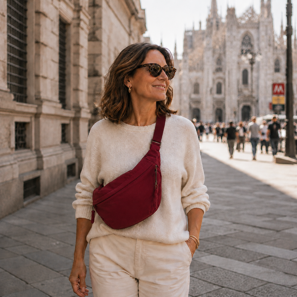 Rosa | Burgundy Shoulder Bag