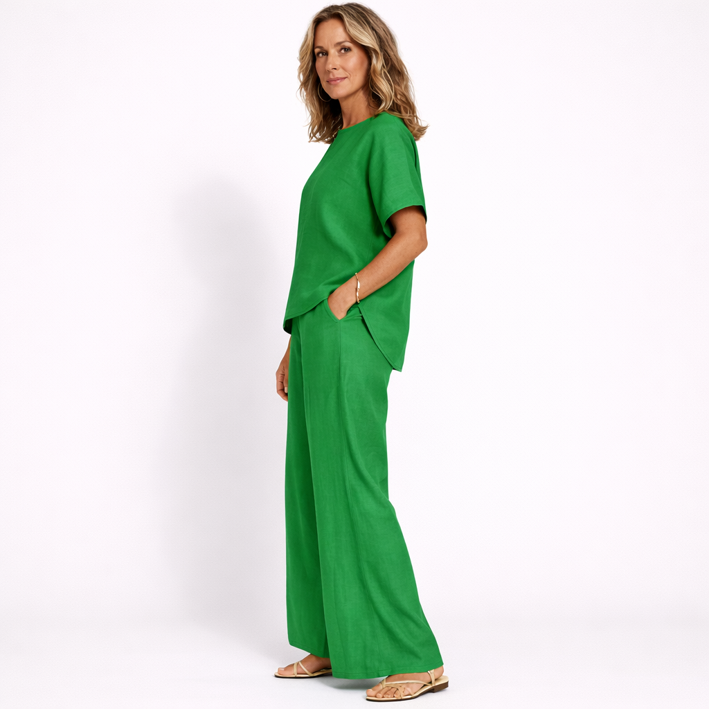 Lunea Mode® | The Sienna - Relaxed Wide Leg Two Piece Set
