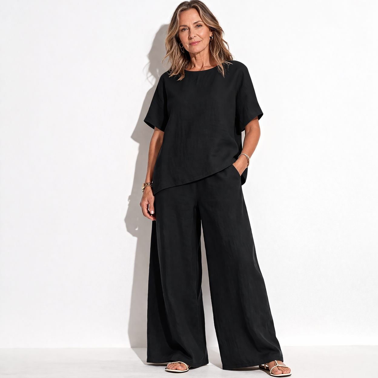 Lunea Mode® | The Sienna - Relaxed Wide Leg Two Piece Set
