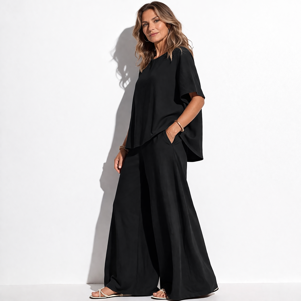 Lunea Mode® | The Sienna - Relaxed Wide Leg Two Piece Set