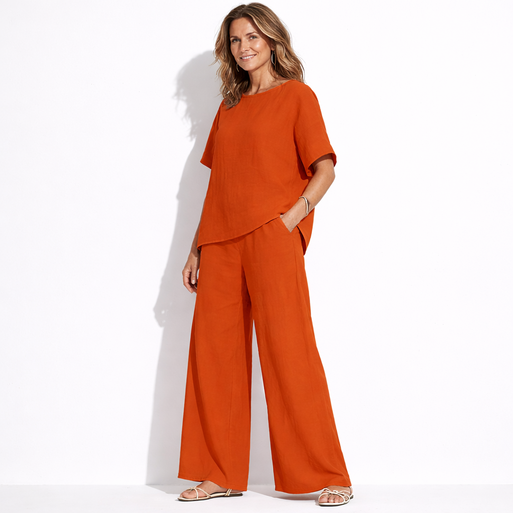 Lunea Mode® | The Sienna - Relaxed Wide Leg Two Piece Set