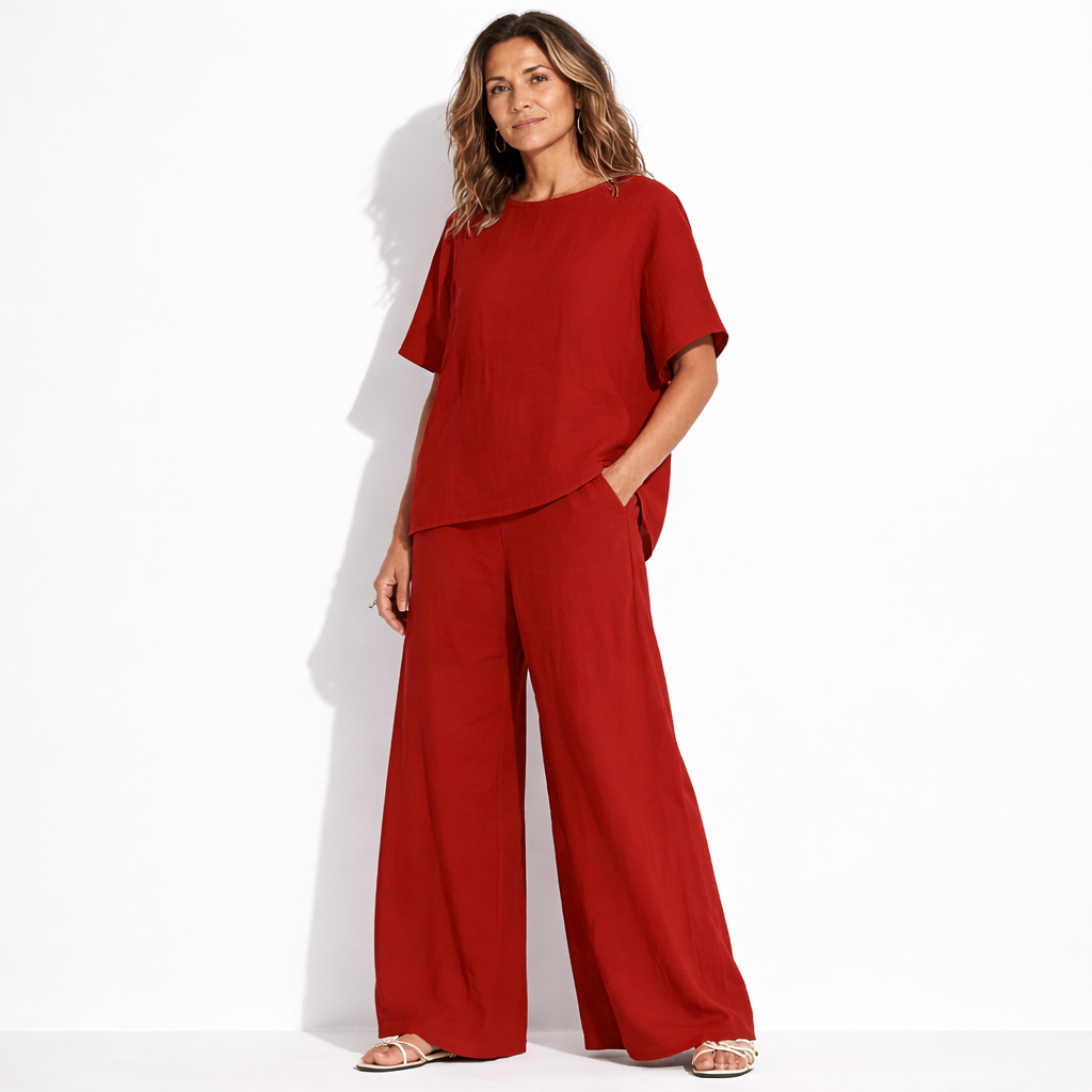 Lunea Mode® | The Sienna - Relaxed Wide Leg Two Piece Set