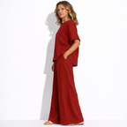 Lunea Mode® | The Sienna - Relaxed Wide Leg Two Piece Set