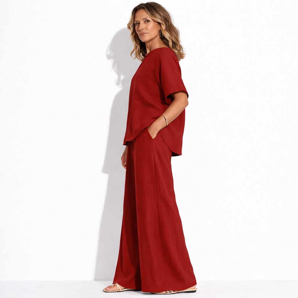 Lunea Mode® | The Sienna - Relaxed Wide Leg Two Piece Set