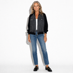 Lunea Mode® | The Blake - Contrast Sleeve Denim Patchwork Jacket