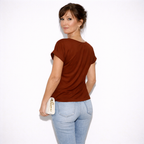 Lunea Mode® | Cleo – Südamekujulise Kaelusega Casual T-särk
