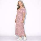 Lunea Mode® | The Daisy — Flowy V-Neck Wrap Midi Dress