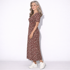 Lunea Mode® | The Daisy — Flowy V-Neck Wrap Midi Dress