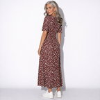 Lunea Mode® | The Daisy — Flowy V-Neck Wrap Midi Dress