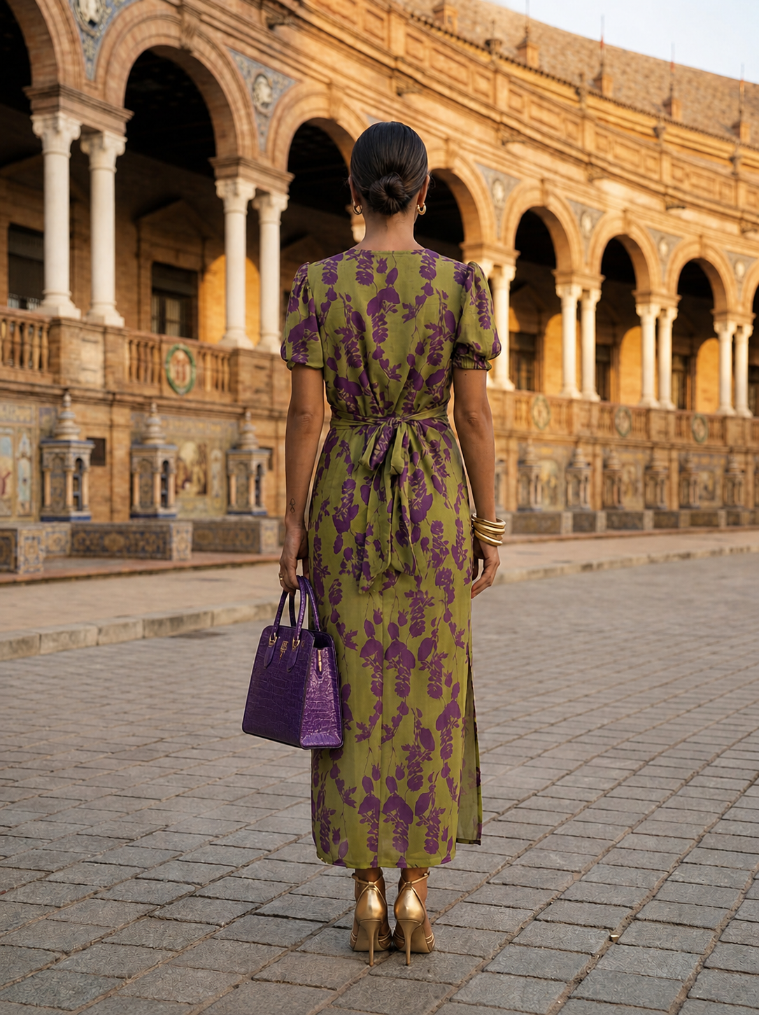 Floral Maxi Dress with Fluid Drape