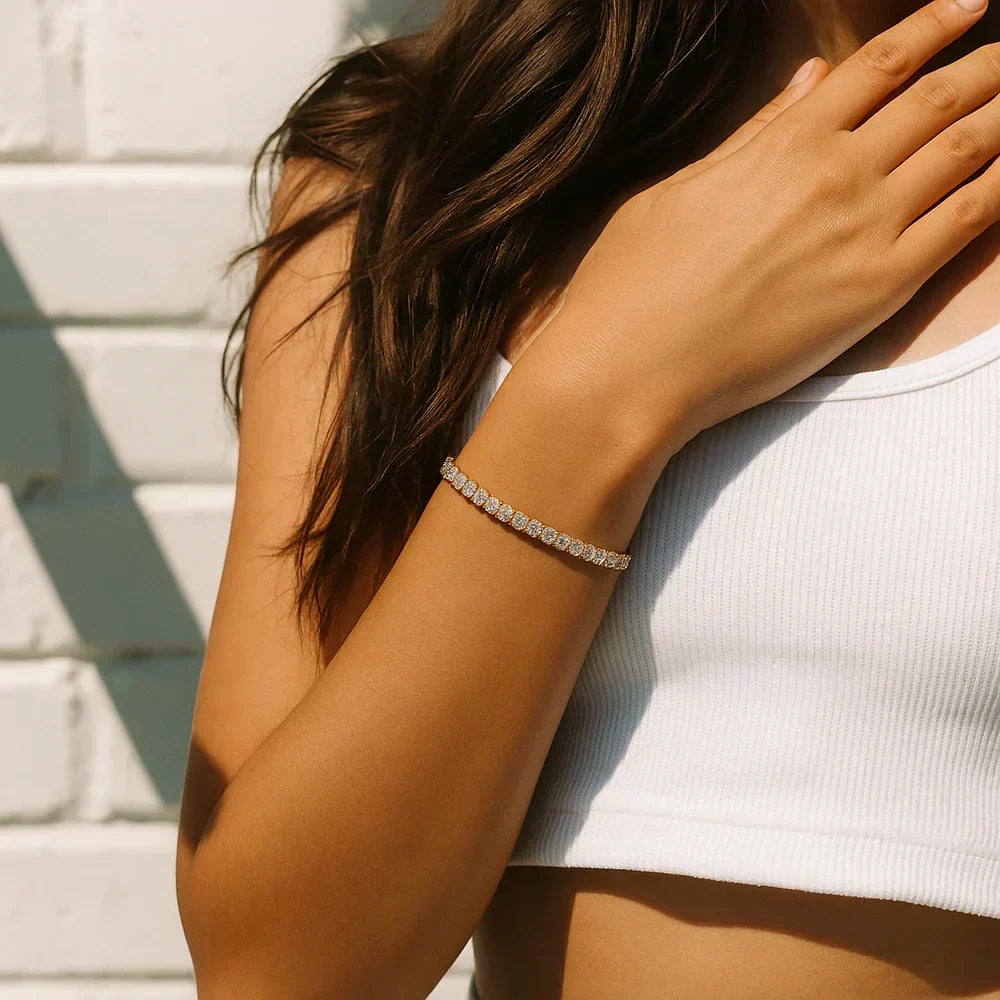 Gold Moissanite Tennis Bracelet