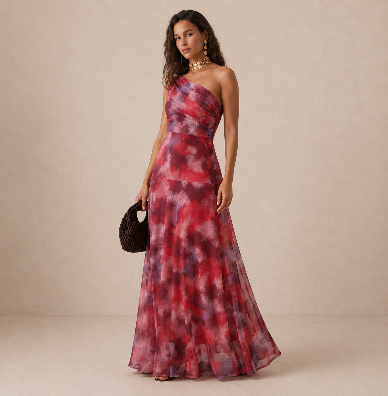 Carla | Draped Strapless Maxi Dress