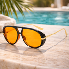 Lunea Mode® | The 'St. Tropez' Oversized Vintage Sunglasses