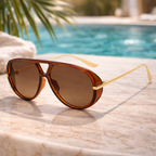 Lunea Mode® | The 'St. Tropez' Oversized Vintage Sunglasses