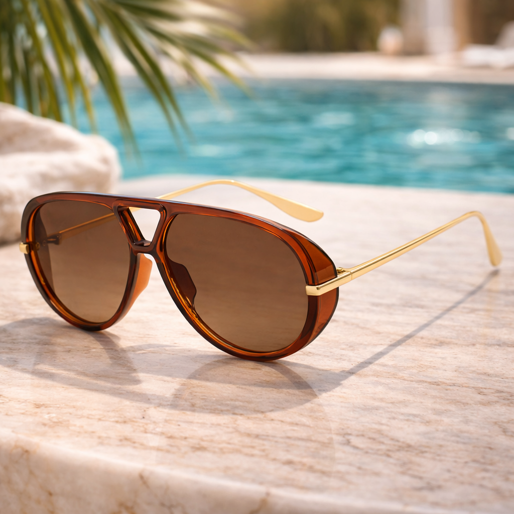 Lunea Mode® | The 'St. Tropez' Oversized Vintage Sunglasses