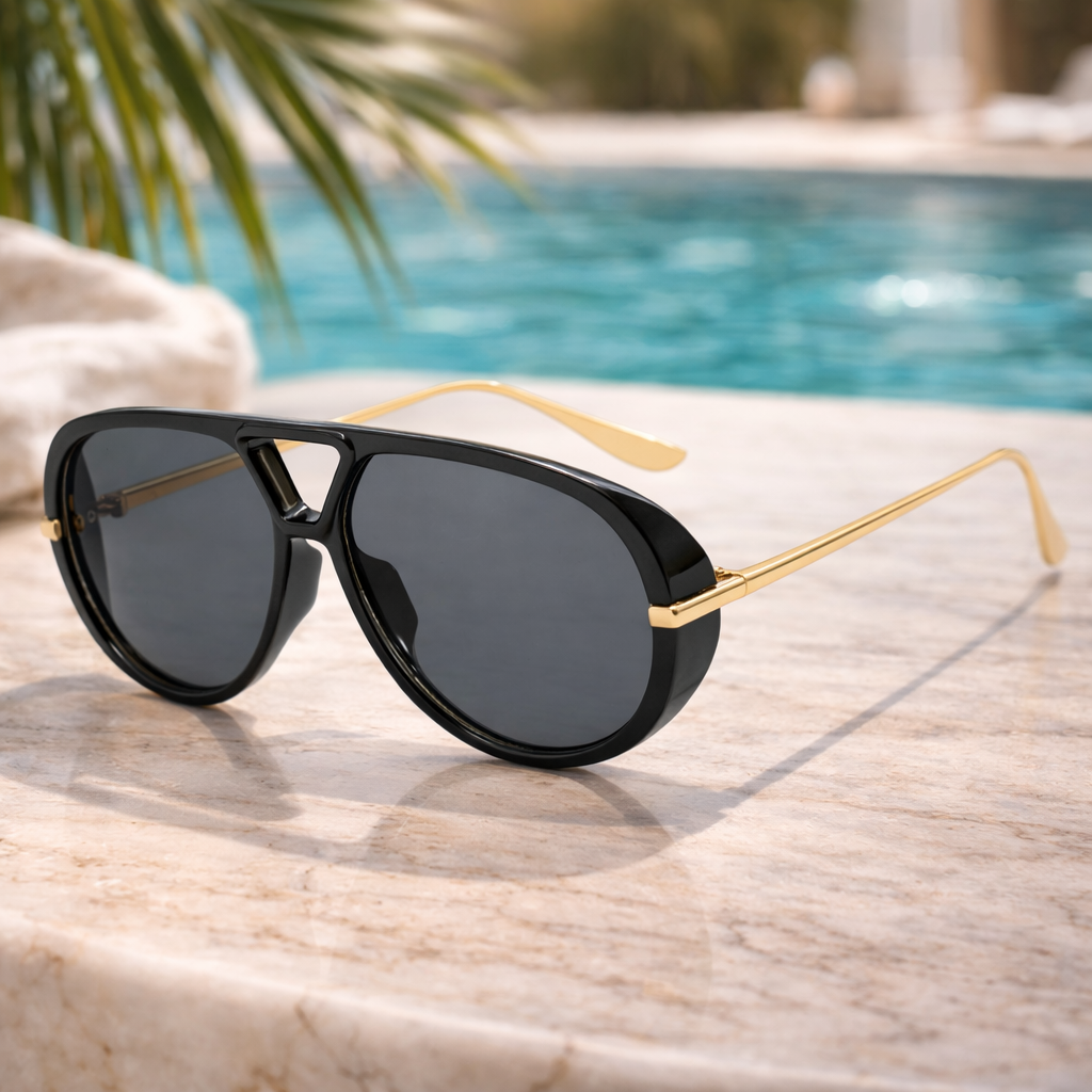 Lunea Mode® | The 'St. Tropez' Oversized Vintage Sunglasses