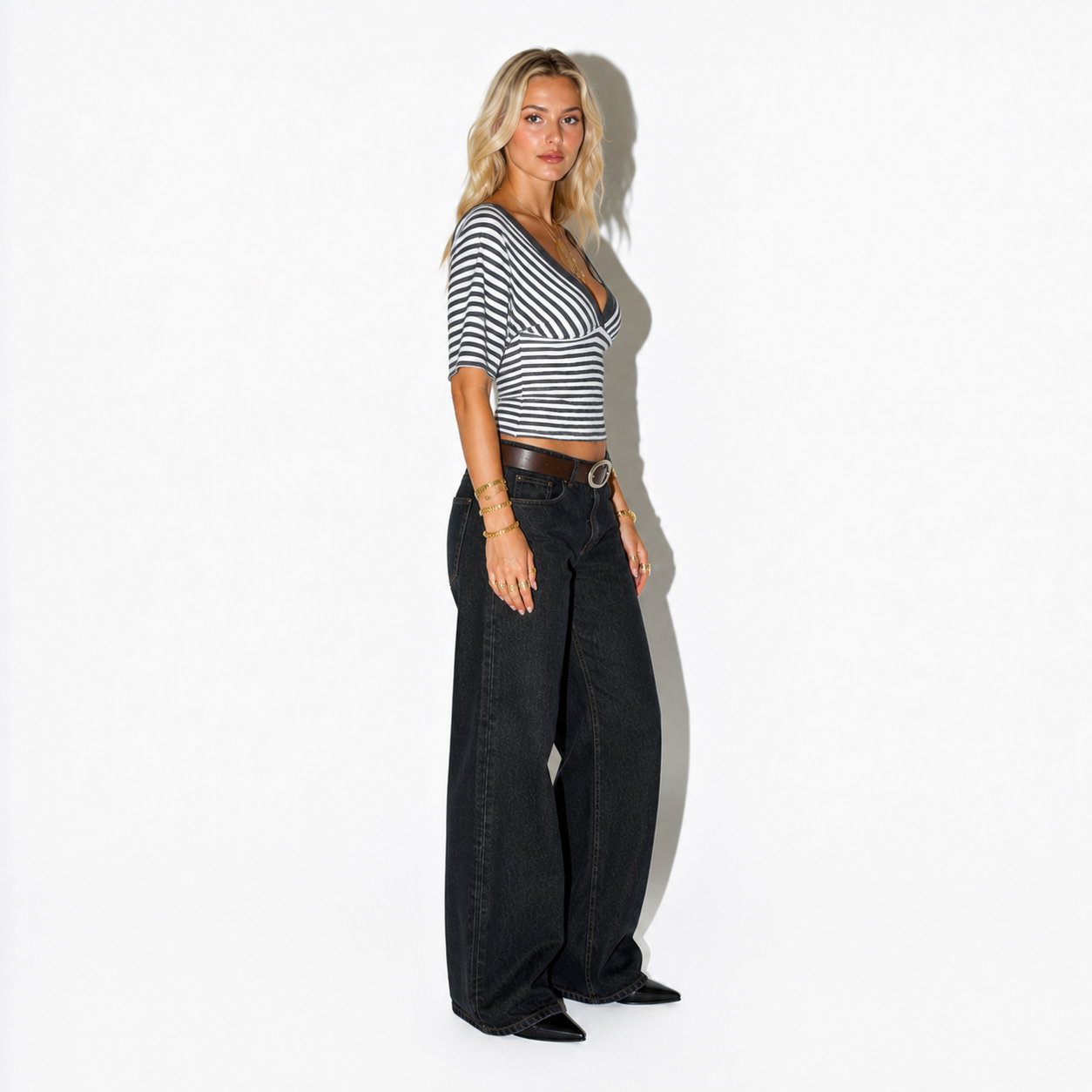 Sienna Striped V-Neck Top