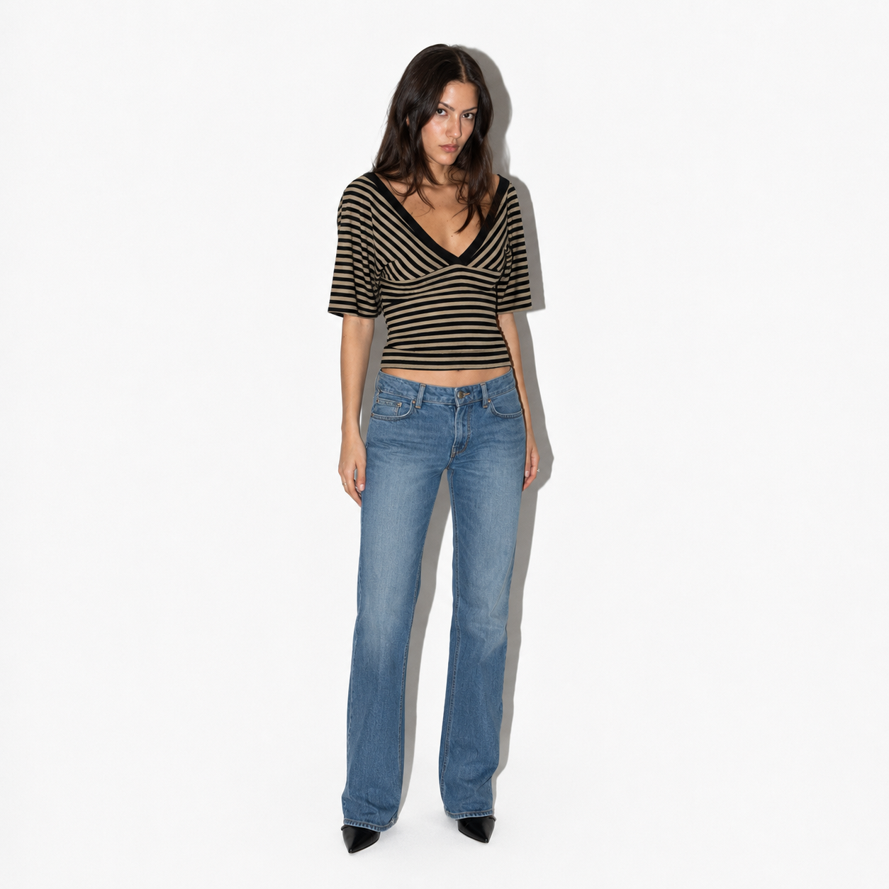 Sienna Striped V-Neck Top