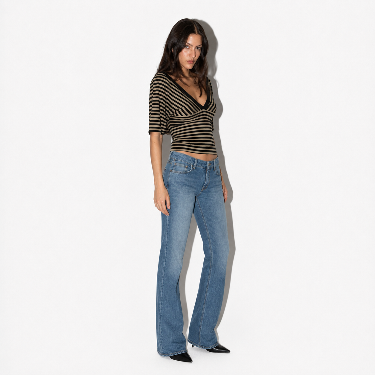 Sienna Striped V-Neck Top