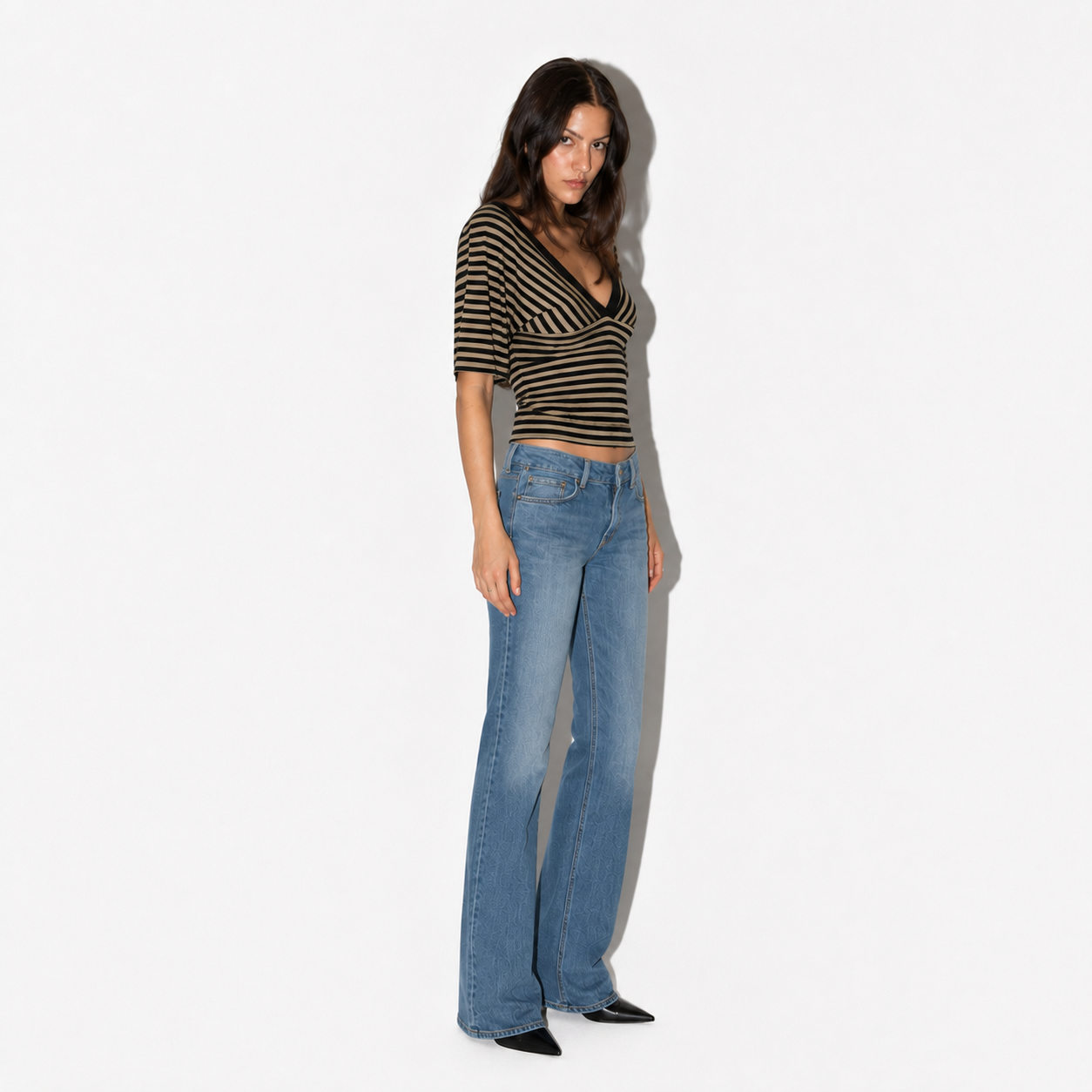 Sienna Striped V-Neck Top