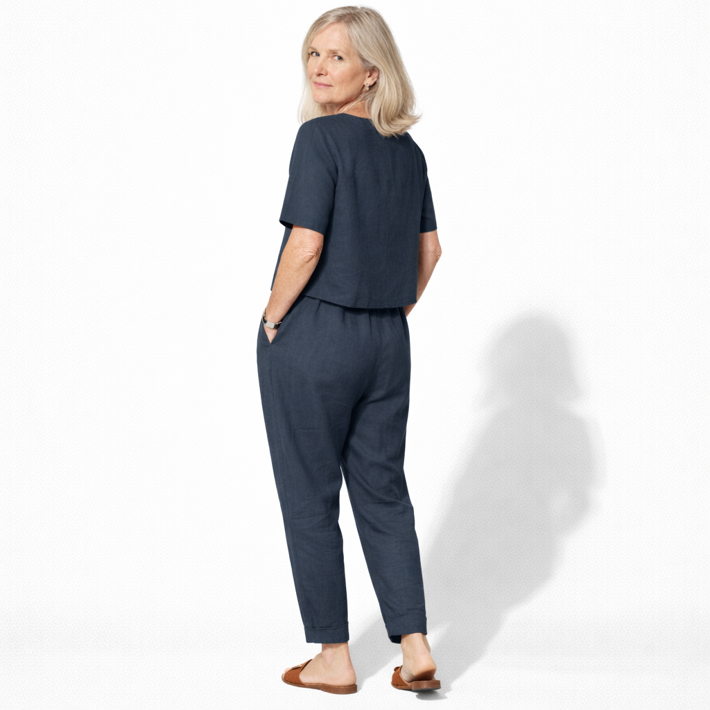 Lunea Mode® | The Ava - Pure Cotton Relaxed Tie Waist Two Piece Set