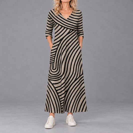 AYLA™ | Vintage Striped Dress