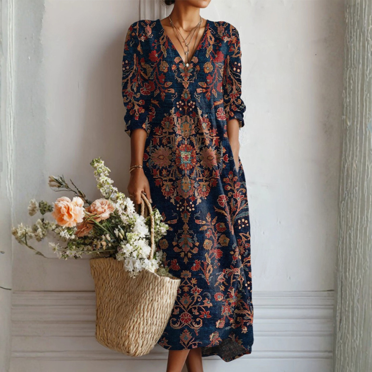 Adela Charming Floral Dress