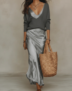 Solène Slip Dress & Knit Set