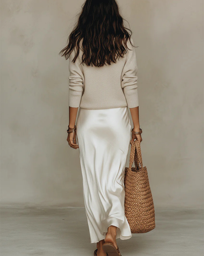 Solène | Slip Dress and Knit Set