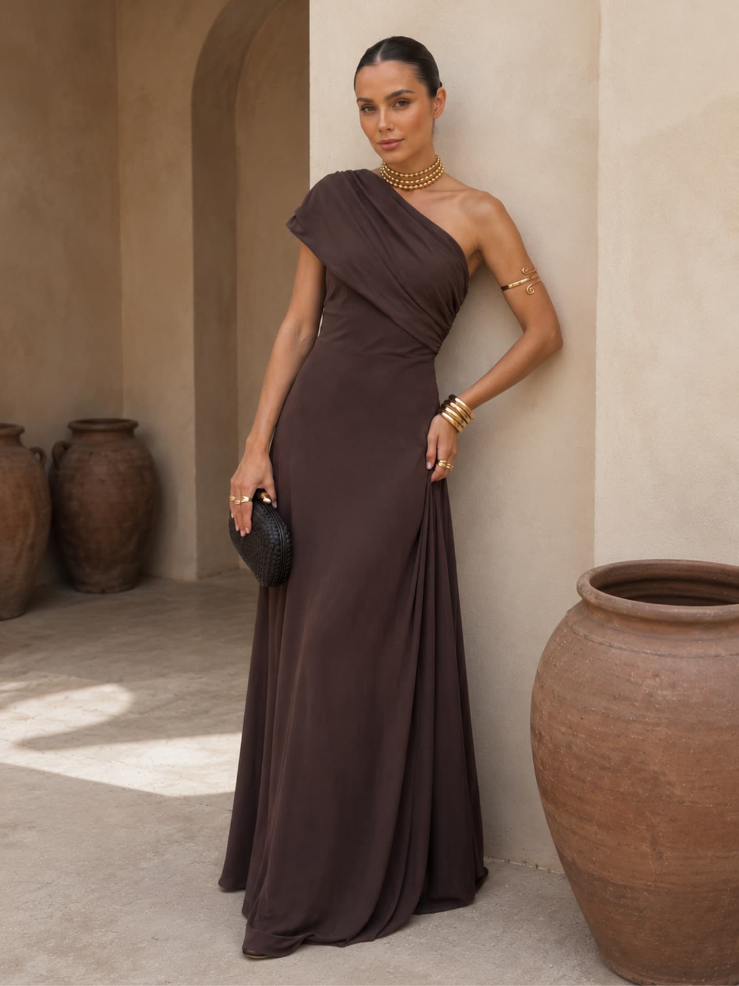 Toledo dress in brown