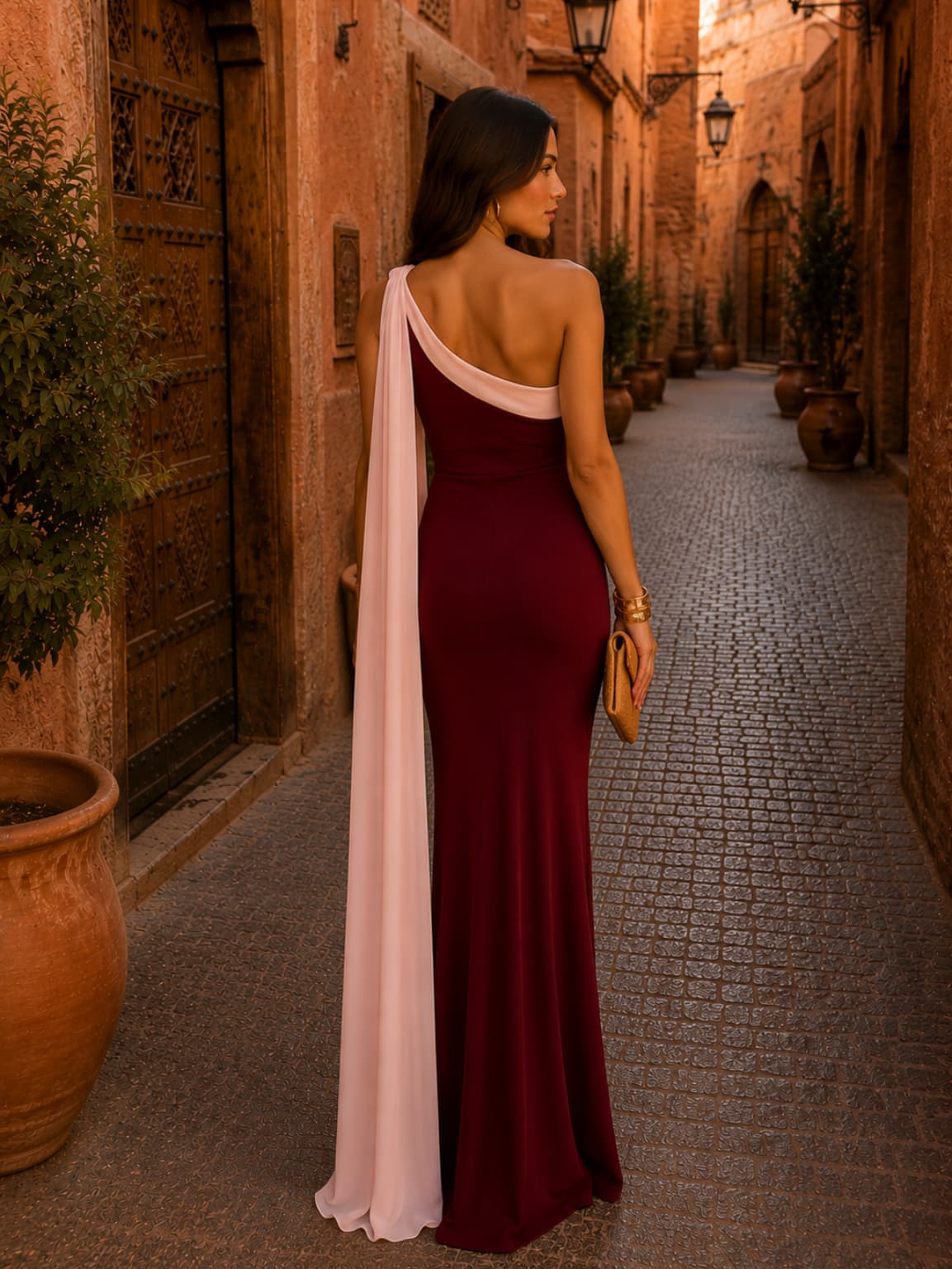 Vivian dress in Burgundy