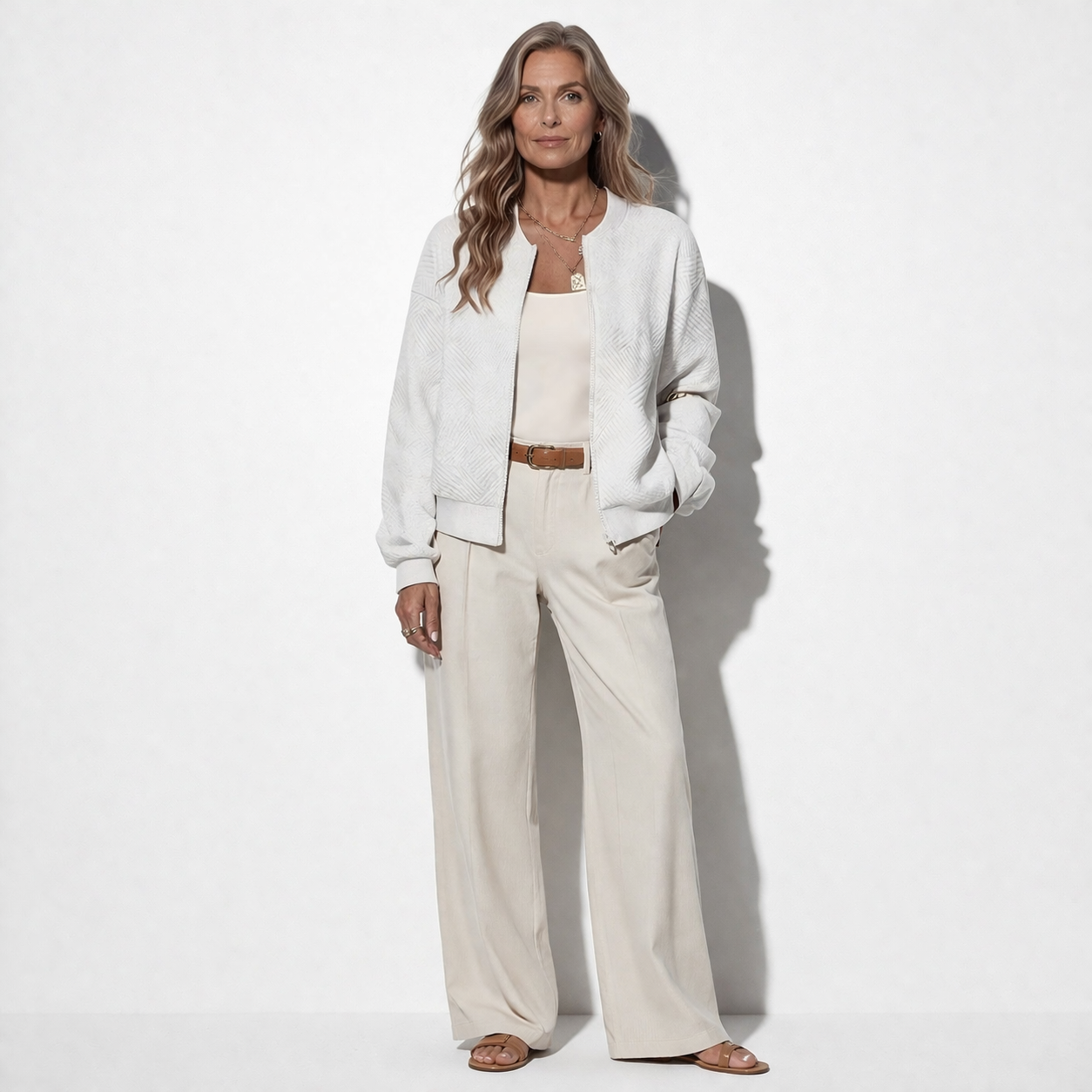 Lunea Mode® | The Colette - Effortless Zip-Up Knit Bomber Cardigan