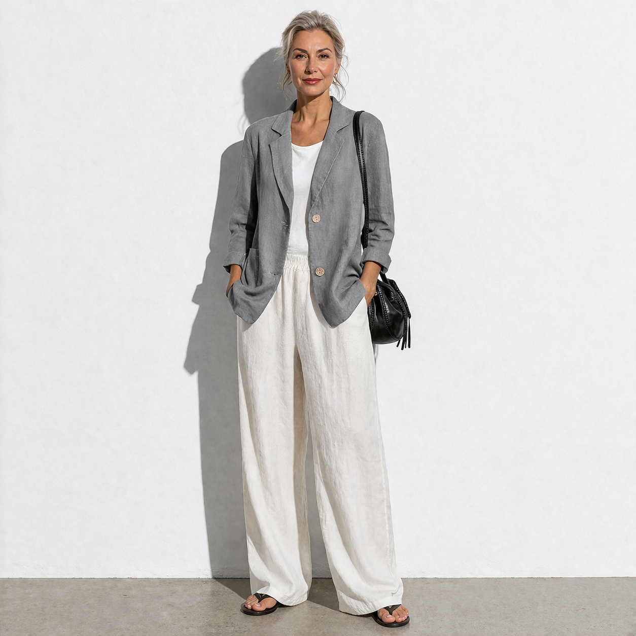 Lunea Mode® | The Charlotte - Relaxed Pure Cotton Linen Blazer