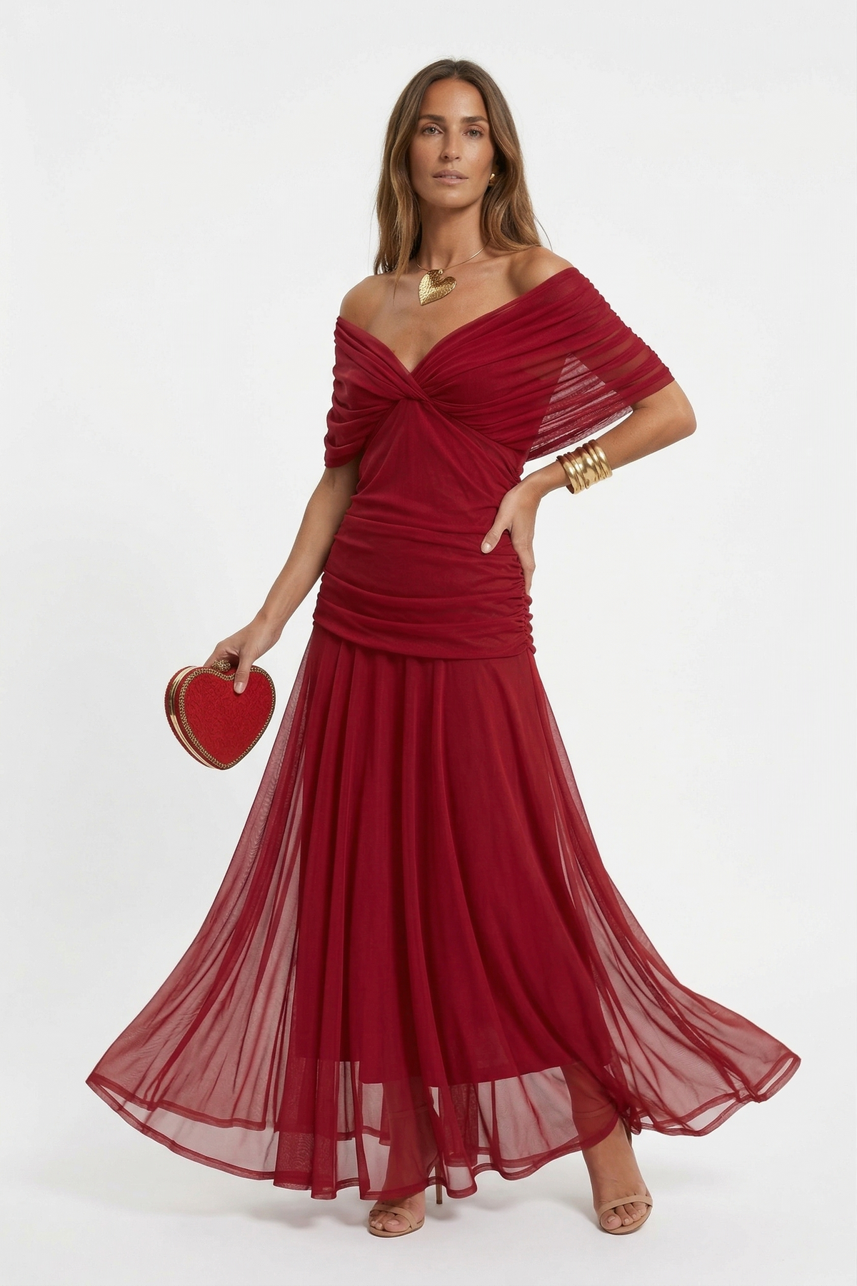 Long Dress with V-Neckline