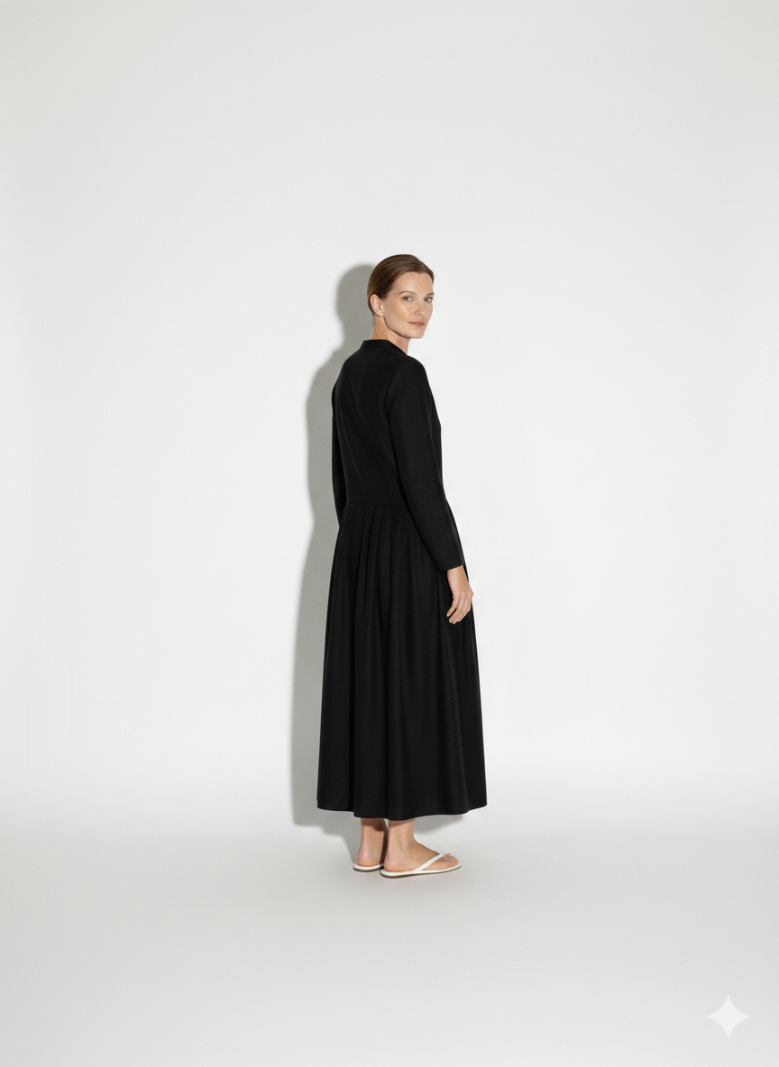 Lunea Mode® |The Amanda Long Sleeve Linen Maxi Dress