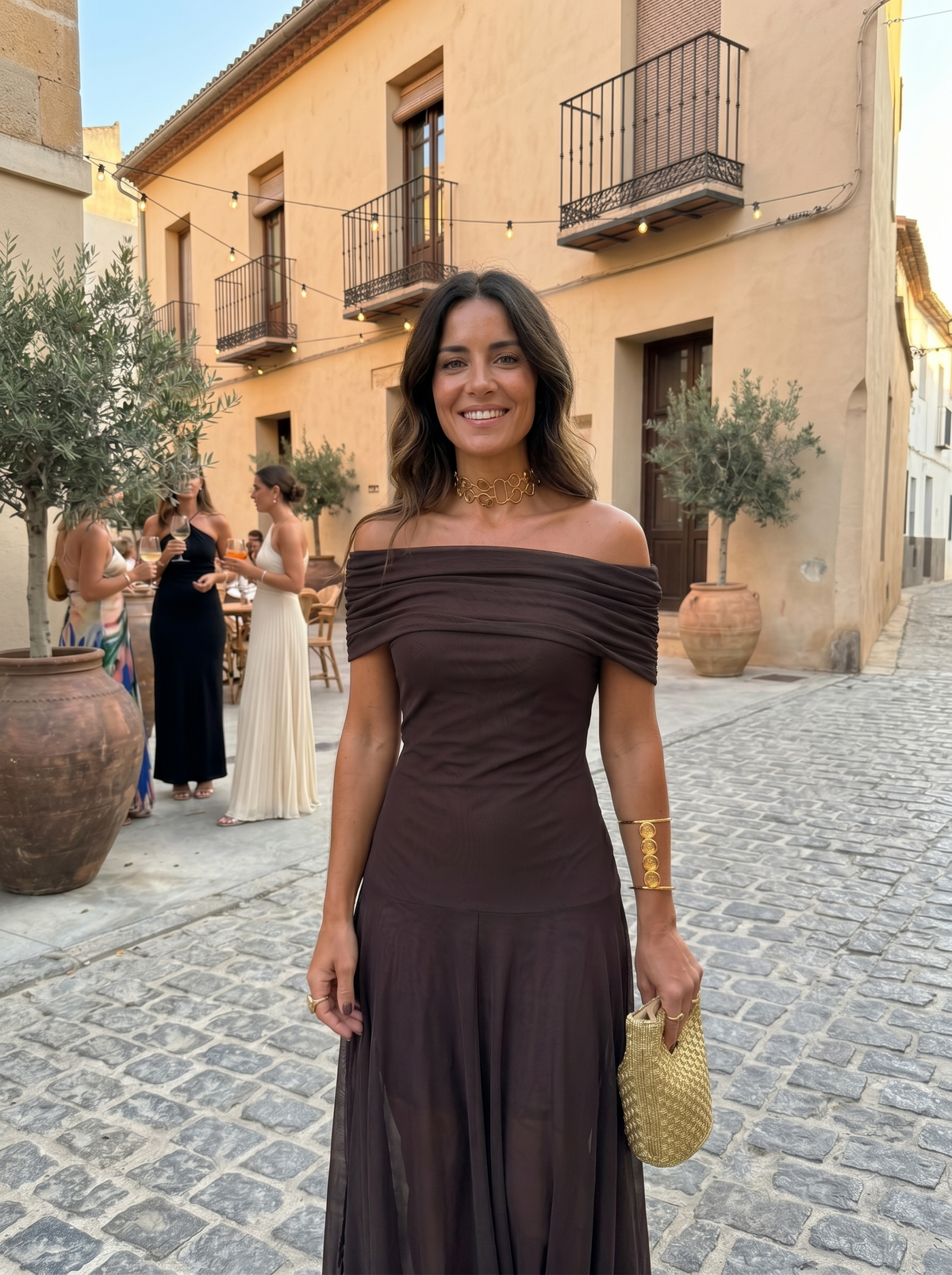 Carla | Draped Strapless Maxi Dress