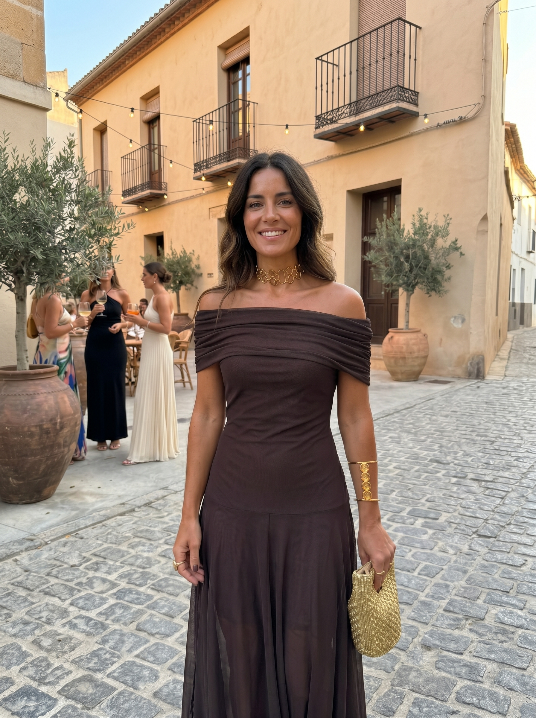 Carla | Draped Strapless Maxi Dress