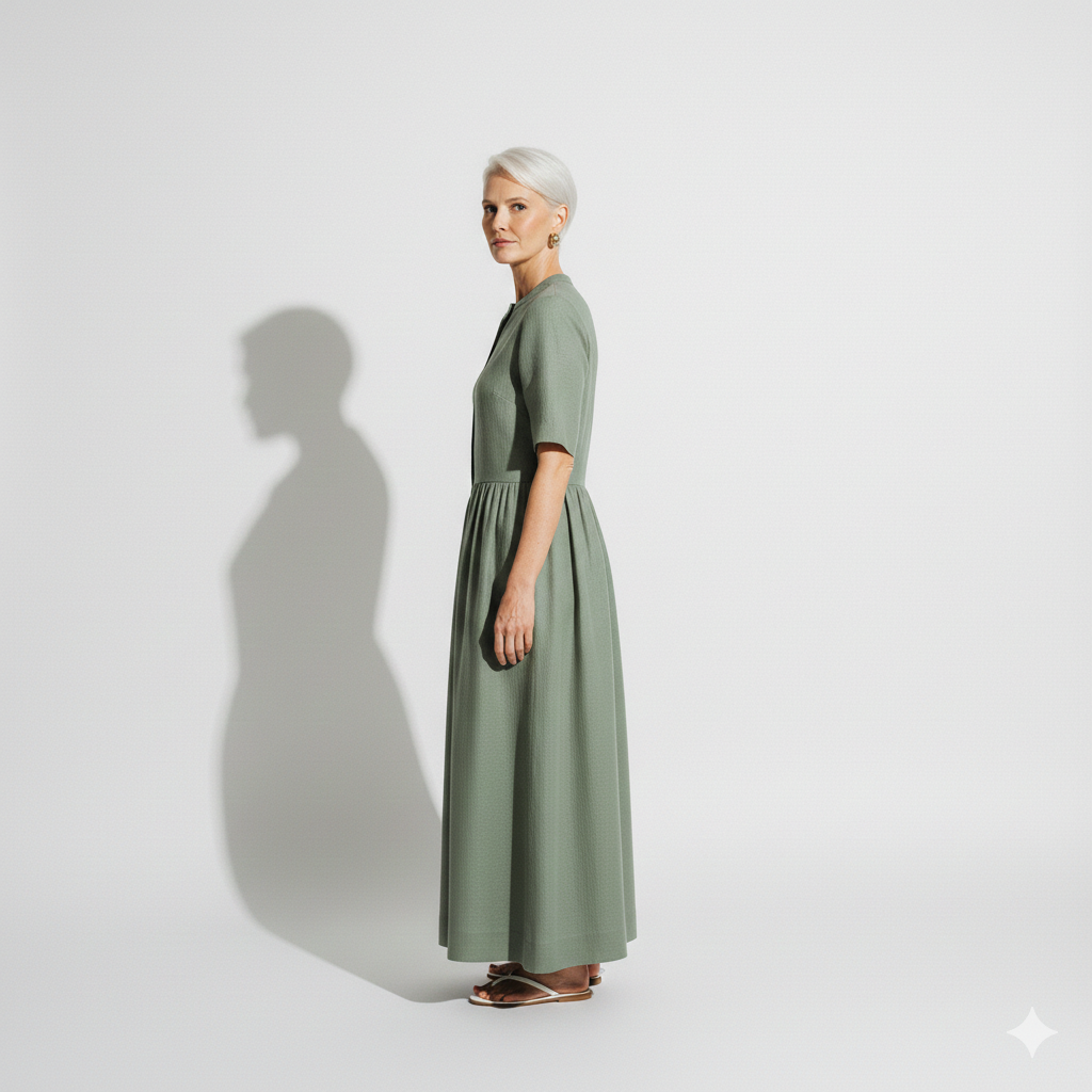 Lunea Mode® |The Amanda Long Sleeve Linen Maxi Dress