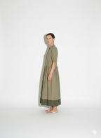 Lunea Mode® |The Amanda Long Sleeve Linen Maxi Dress