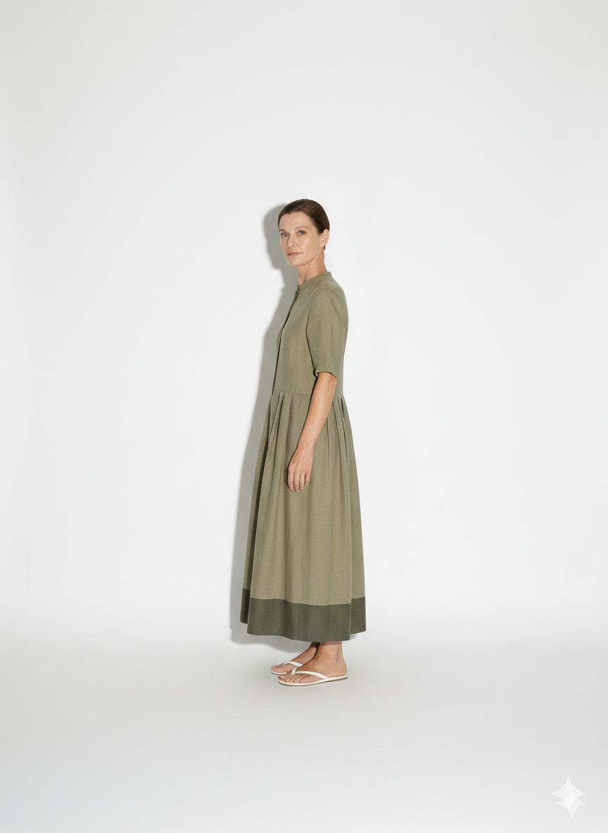 Lunea Mode® |The Amanda Long Sleeve Linen Maxi Dress