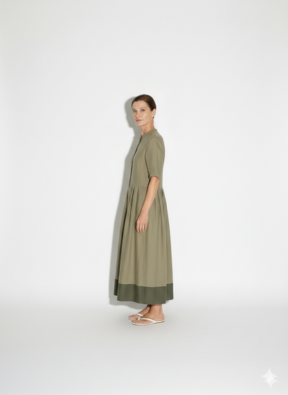 Lunea Mode® |The Amanda Long Sleeve Linen Maxi Dress