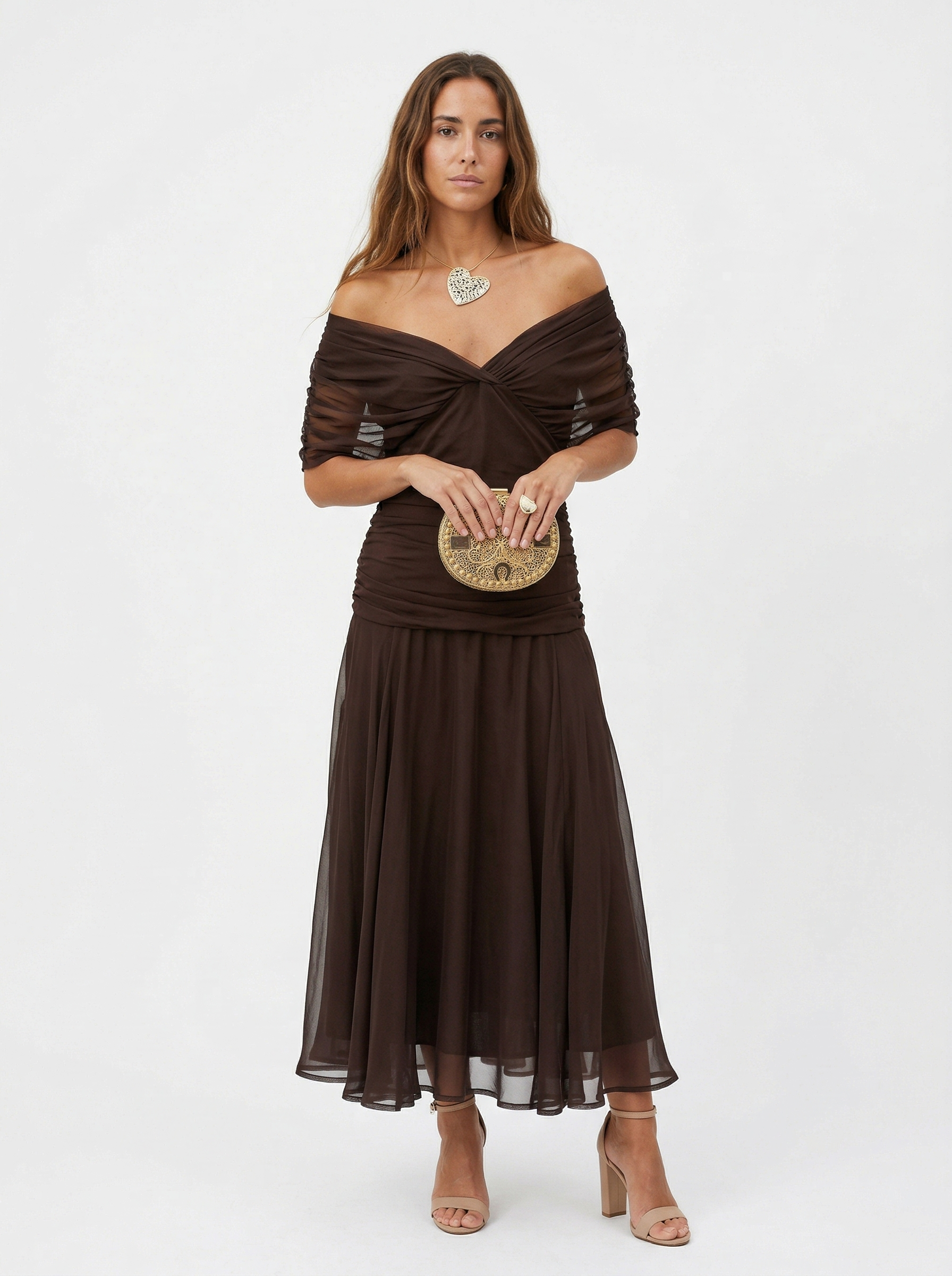 Long Dress with V-Neckline